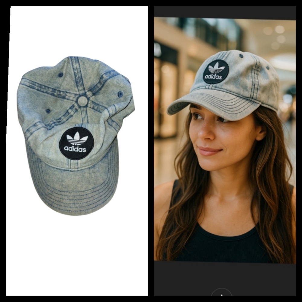 Adidas Originals light washed blue denim baseball cap